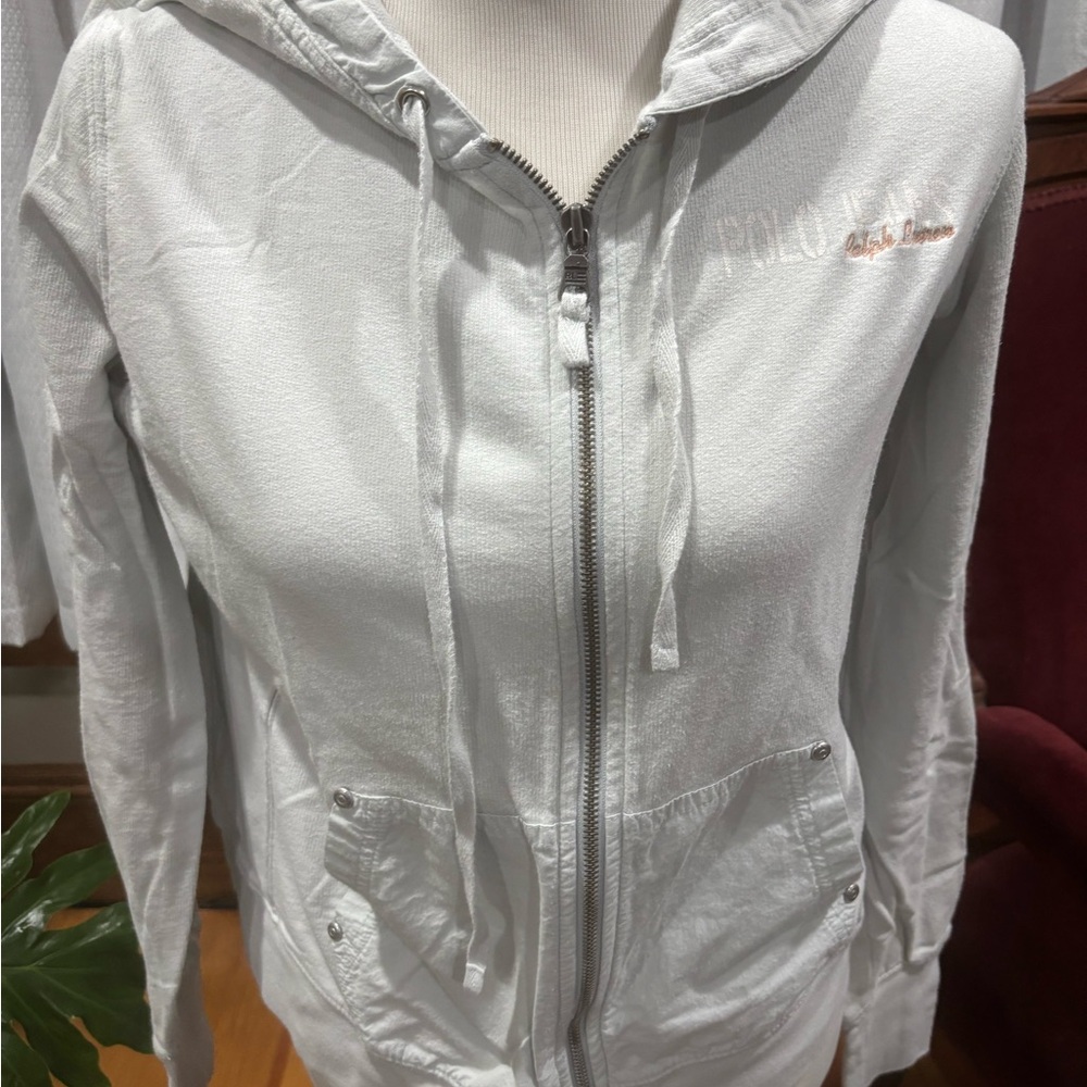Polo Light Blue Zip-Up Hoodie